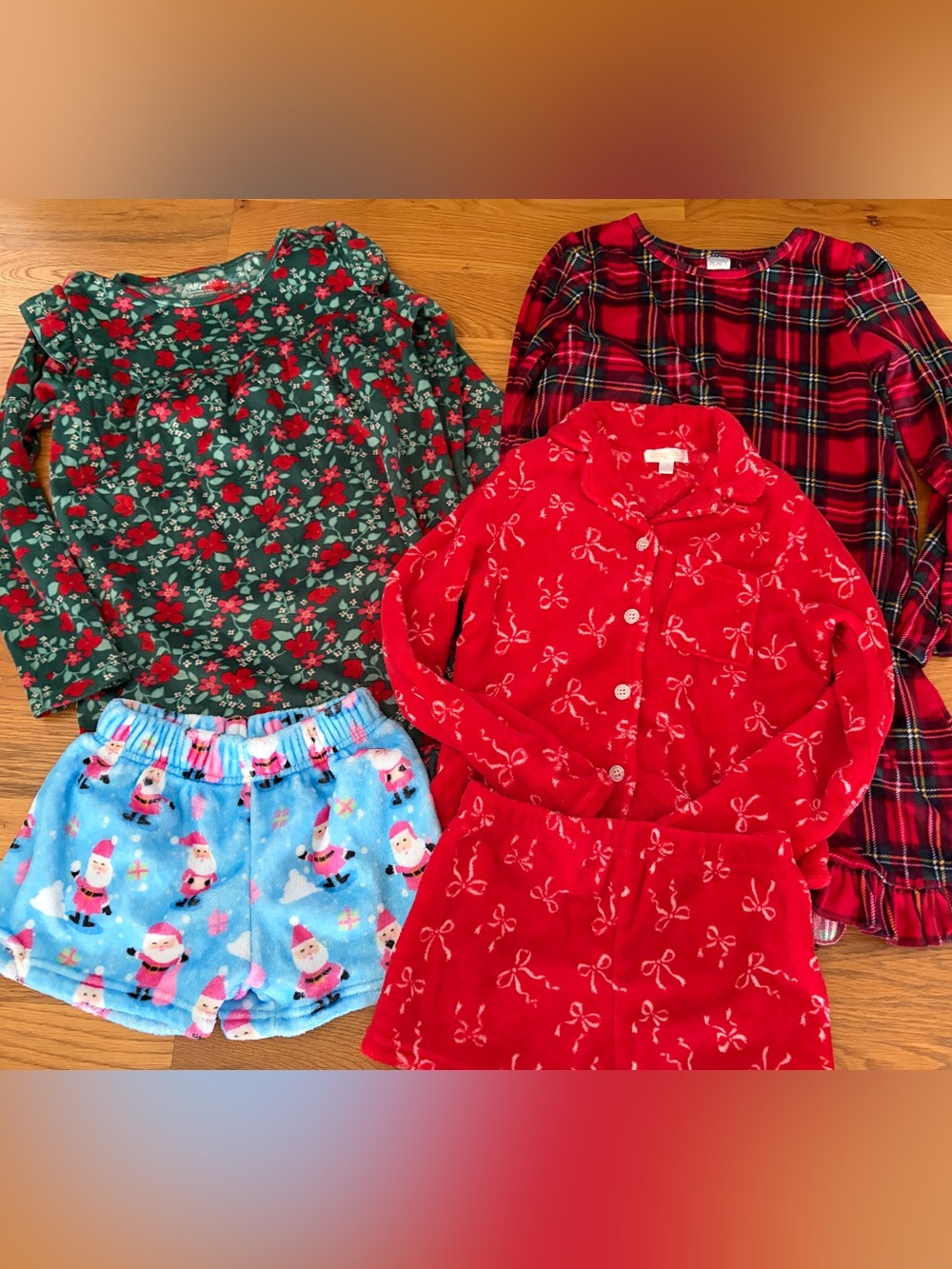 Kids Holiday Pajama Set - Red & Green Mix
